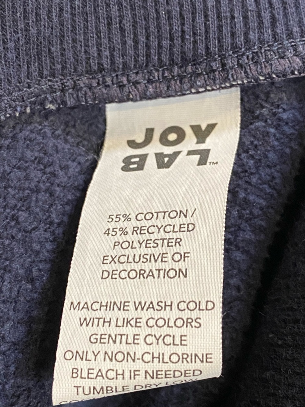 JoyLab Men's Navy Drawstring Joggers - Picture 4 of 4